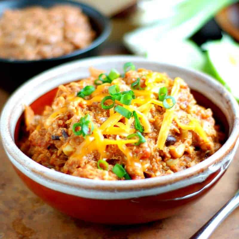 This Quinoa Casserole is the best way to get your eating the nutritious grain. Mexican flavors blend perfectly with the chicken, beans, and corn. A complete one pot dinner meal that can easily be put together quickly in the morning and be ready when you get home on a busy night. This is a must try casserole the whole family will love. Eat the leftovers cold for lunch the next day, or top a green salad with a scoop. via createkidsclub.com