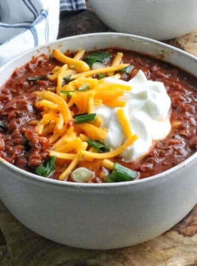 a bowl of the best chili recipe