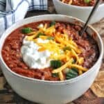 a bowl of the best chili recipe