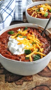 a bowl of the best chili recipe