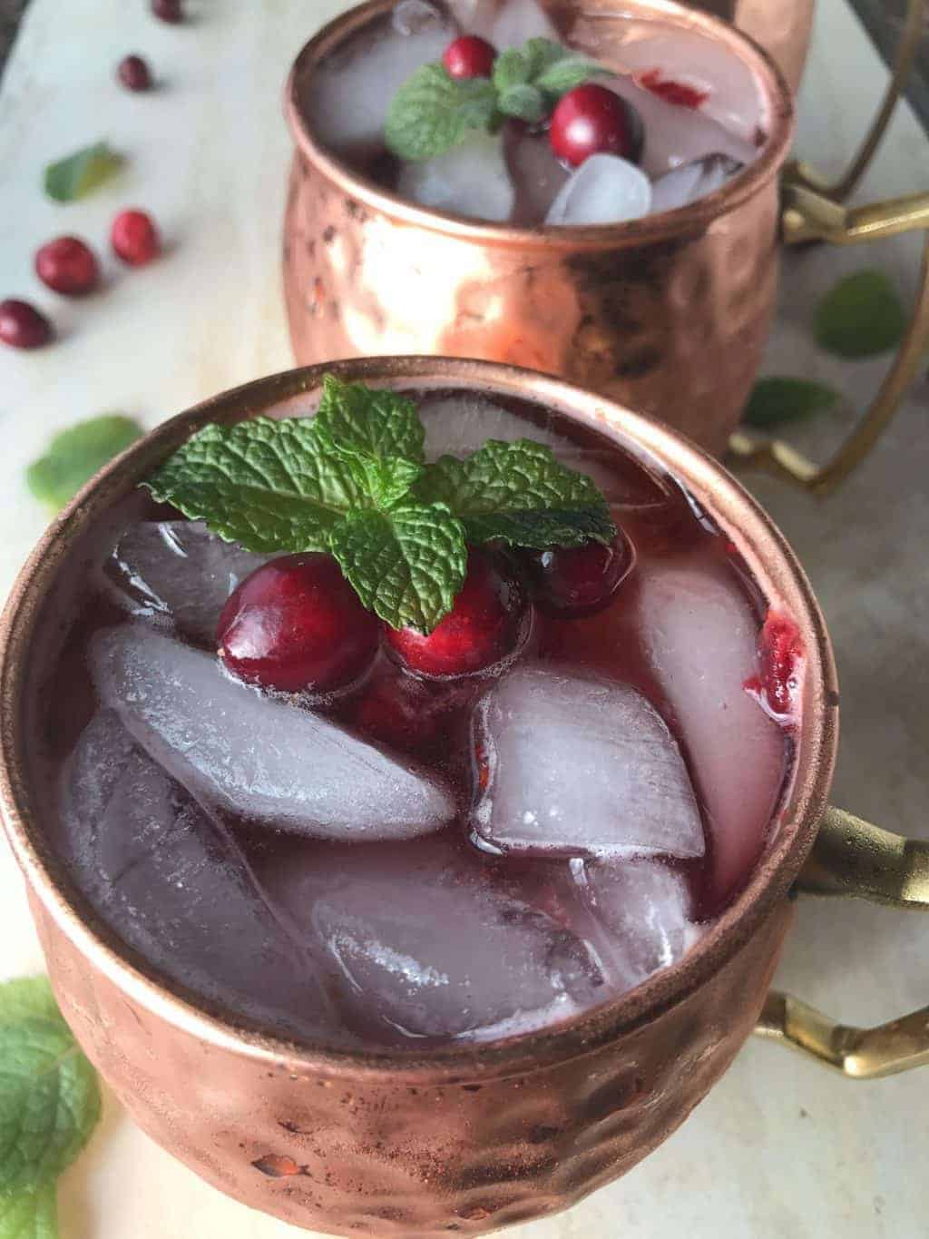 Cranberry Spritzer: A drink recipe that is the perfect signature cocktail for any party, holiday, shower, or graduation. Can be made with alcohol or as a non-alcoholic drink recipe. A cranberry drink recipe that is low calorie.