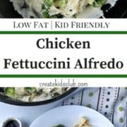 Skinny Fettuccini Alfredo can be made with chicken and broccoli, or you can leave that out. This dinner casserole saves you calories and fat, but doesn't give up flavor. Watch how simple this Italian dish is to make in the how to recipe video. The perfect Valentine's Day meal to treat your family. Via https://createkidsclub.com