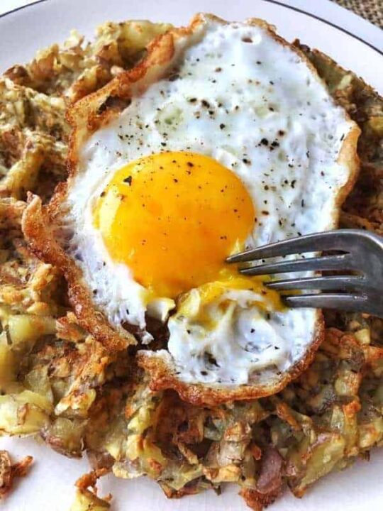 Waffle hash browns make the perfect addition to dinner. Serve as a side dish, or top with eggs or chicken for a hearty dinner meal. Easy to make, delicious to eat.