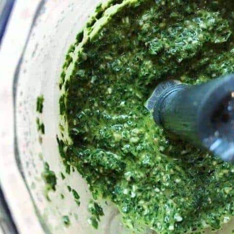 Pesto made from beet greens