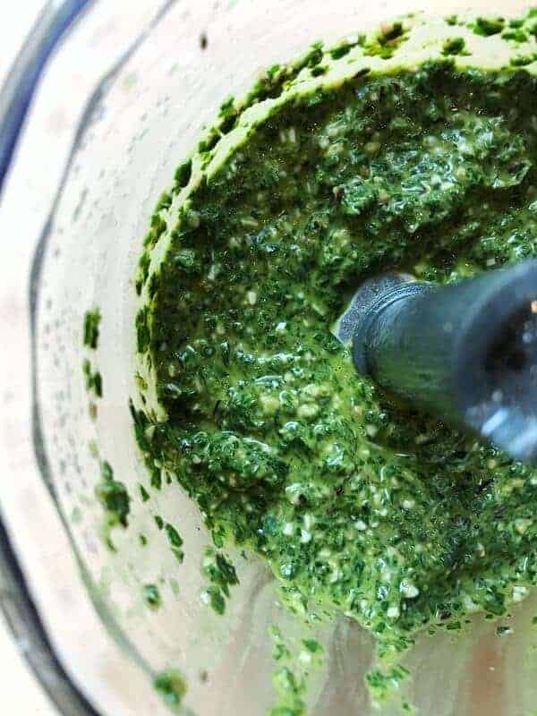Pesto made from beet greens
