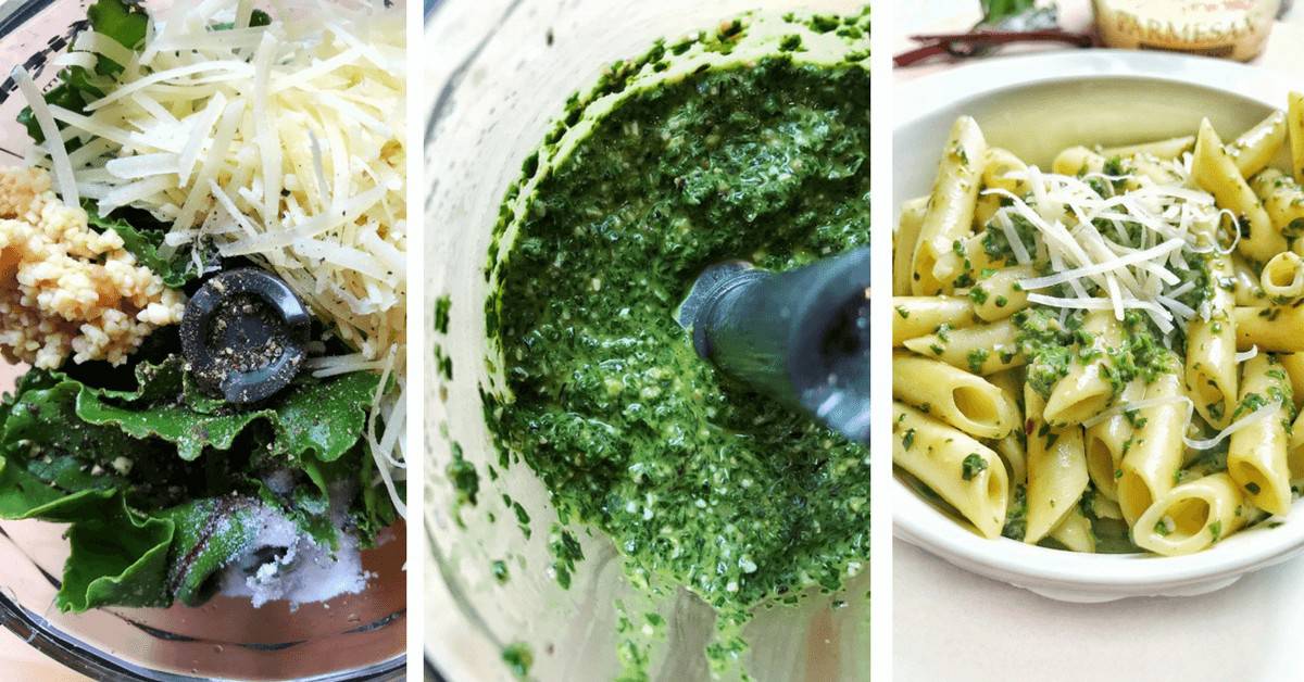 pesto in a blender