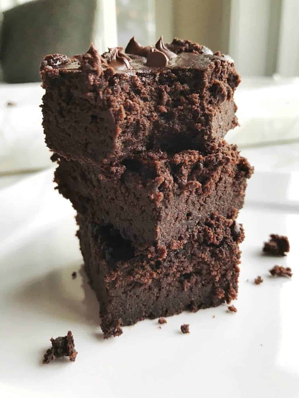 Double Chocolate Brownies are the best black bean brownie recipe you will ever try. These brownies are made in a blender quickly, pureeing the black beans so no one knows they are in there. Simple enough to get your kids cooking. Watch the how to video to see just how easy this homemade brownie recipe is.