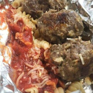 Meatball Foil Packs are a fun dinner recipe that can be made two ways. The perfect camping recipe - you can make either spaghetti and meatballs or a meatball sandwich easily.