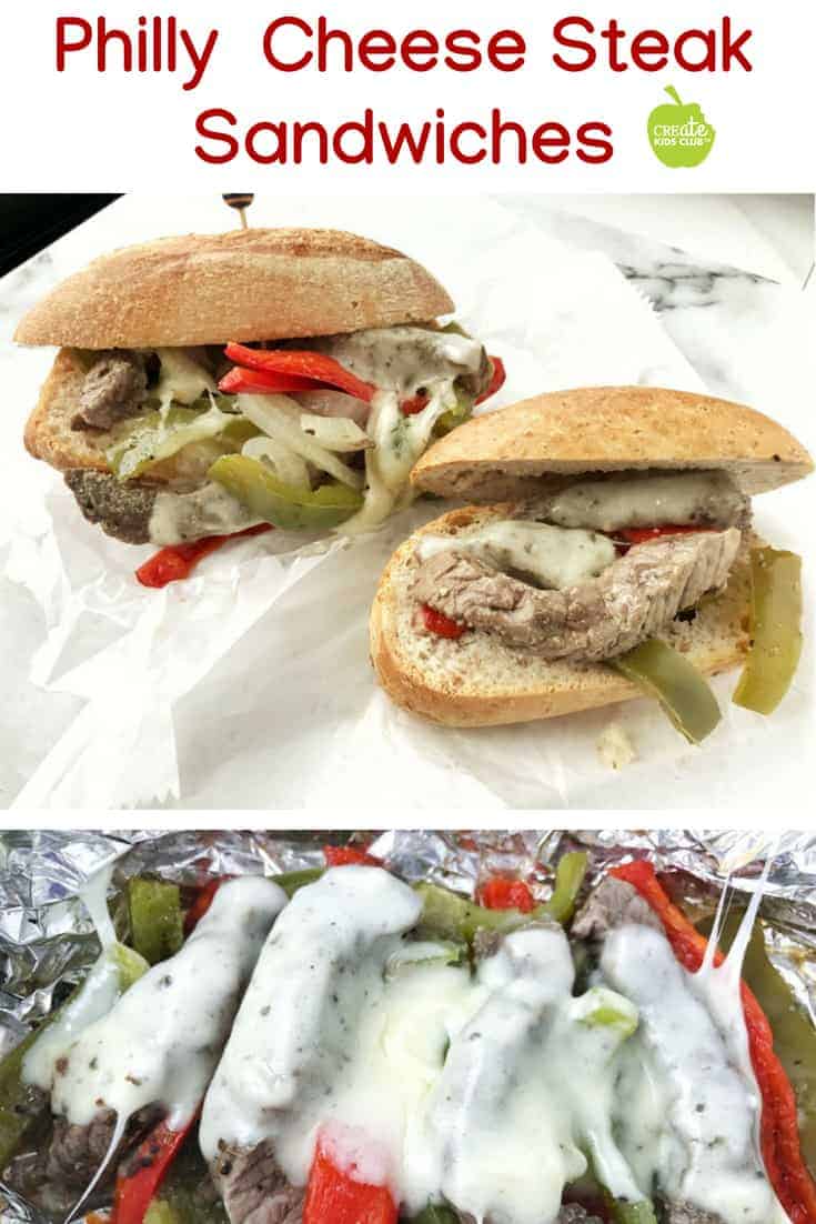 An easy Philly Cheesesteak recipe that's healthy and perfect for camping. A foil pack steak sandwich great for BBQ's, cookouts, over the campfire, or made in the oven for a fun dinner idea. #phillycheesesteak #campingideas #campingrecipe