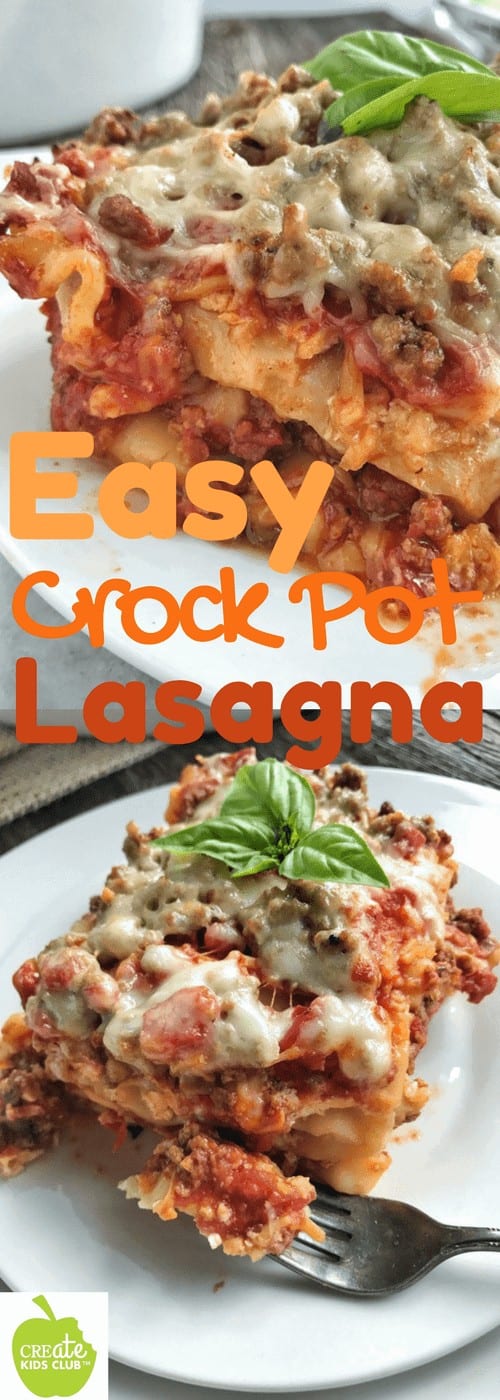 Healthy crockpot recipes can taste great too. This slow cooker dinner recipe is simple to make. Crock pot lasagna is the perfect healthy dinner idea for a busy weeknight recipe. It can be made the night before, put in the fridge, then cooked all day. A healthy recipe for dinner that even picky eaters will love.