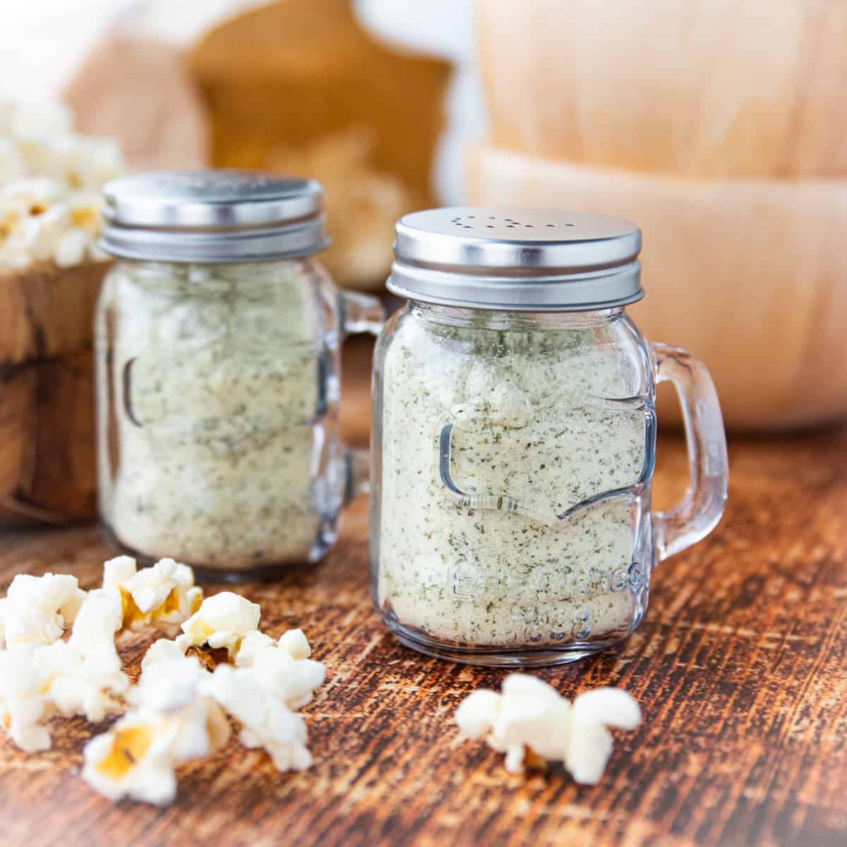 Popcorn Cob with two Jars Salt-free Popcorn Seasoning Sprinkles