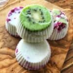 Frozen Yogurt with fruit are frozen yogurt bites kids can make on their own. A great after school snack idea or bedtime snack idea. This healthy snack recipe is customizable to foods on hand.