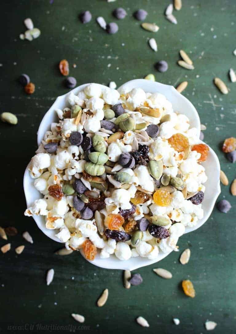 a bowl with popcorn