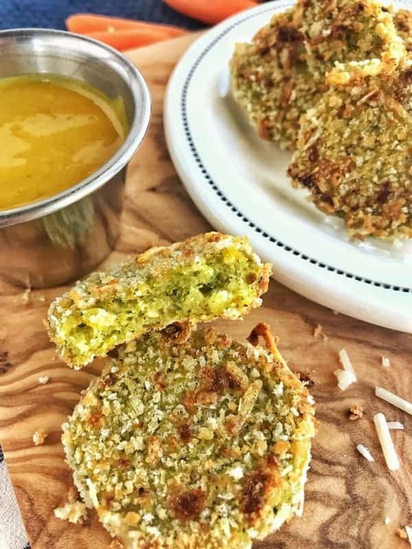 Vegetable nuggets made with broccoli and carrots