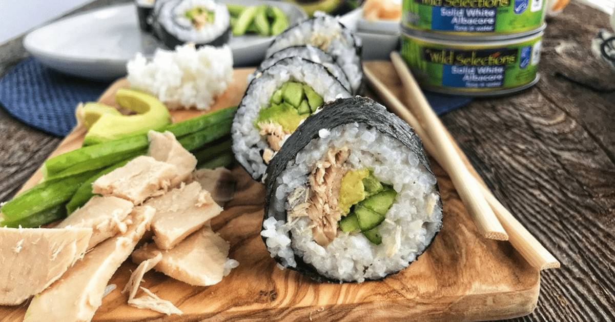 Sushi on a table
