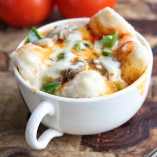 Kids lunch ideas mug pizza recipe microwave pizza photo