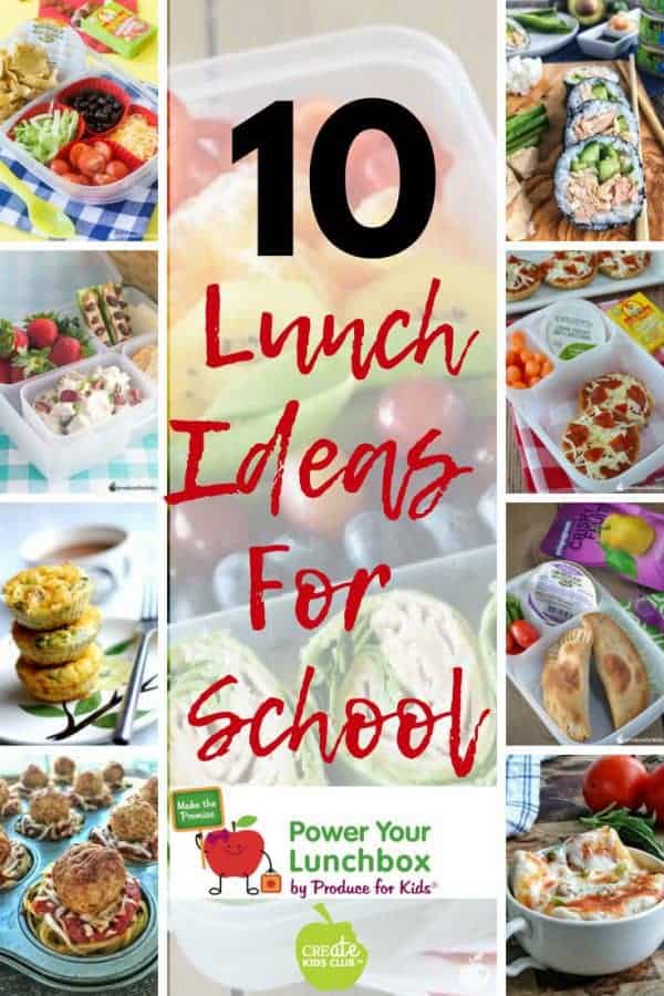 10 Lunchbox ideas for kids. #sponsored These simple lunch recipes make packing school lunch a little easier. Check them out today! #poweryourlunchbox #schoollunch #lunchboxideas #produceforkids