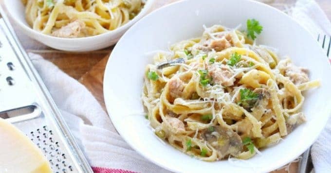 Salmon Pasta Recipe salmon Alfredo with canned salmon