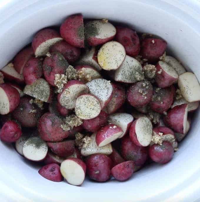 Crock Pot Red Potatoes | Slow Cooker Potatoes - Create Kids Club