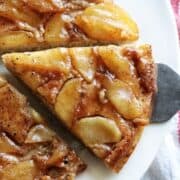 apple pancake cut into slices