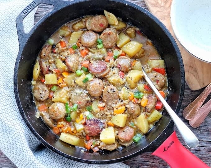 Chicken Sausage Skillet | Create Kids Club