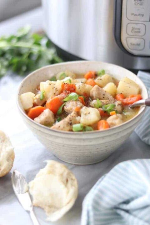 Instant pot chicken stew a pressure cooker soup recipe