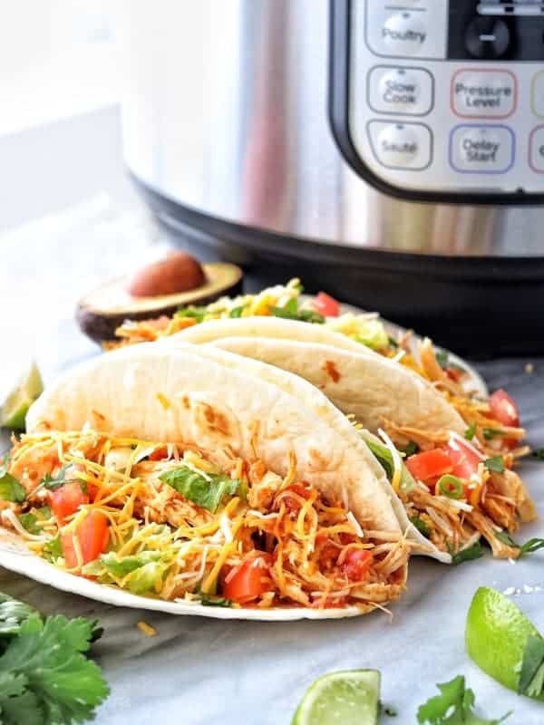 Instant Pot or Slow Cooker Shredded Chicken Tacos