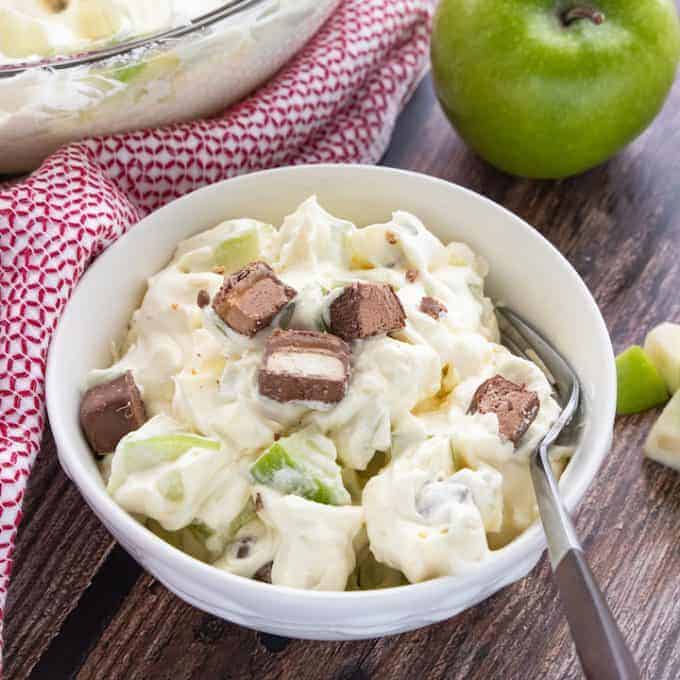 A bowl with Apple Salad