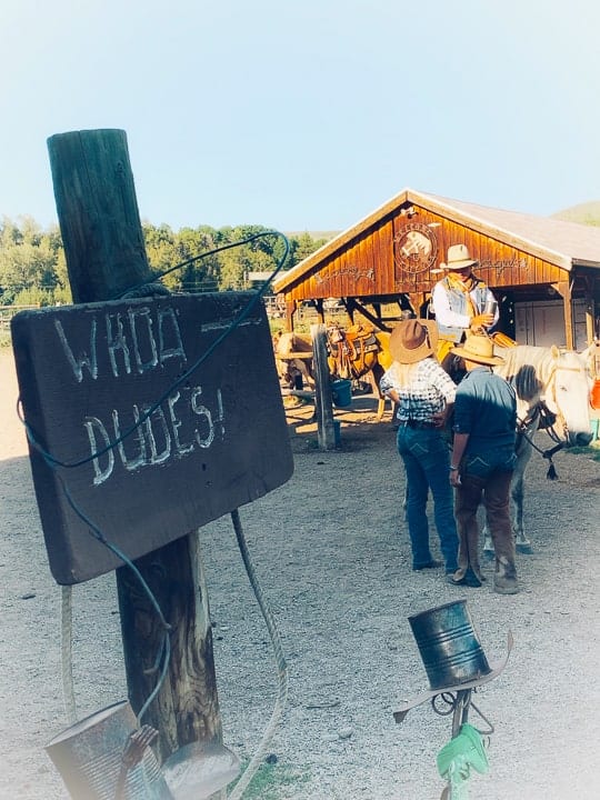 staff outside the house bard at bar lazy j guest ranch