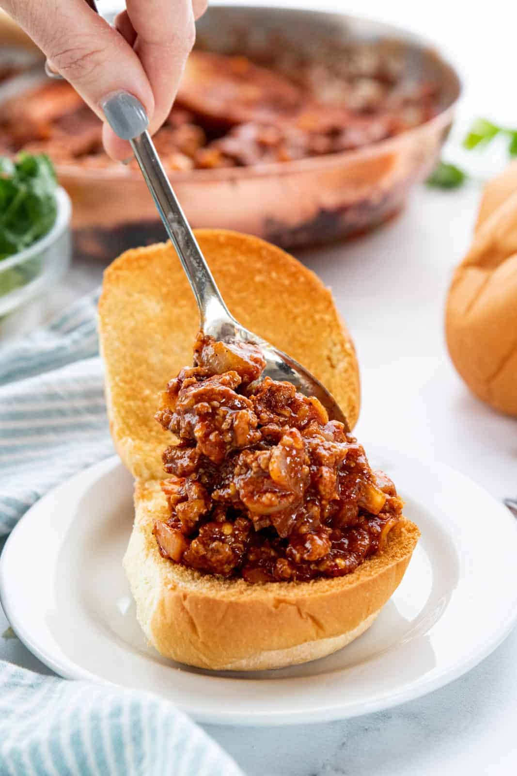 sloppy joe on a bun