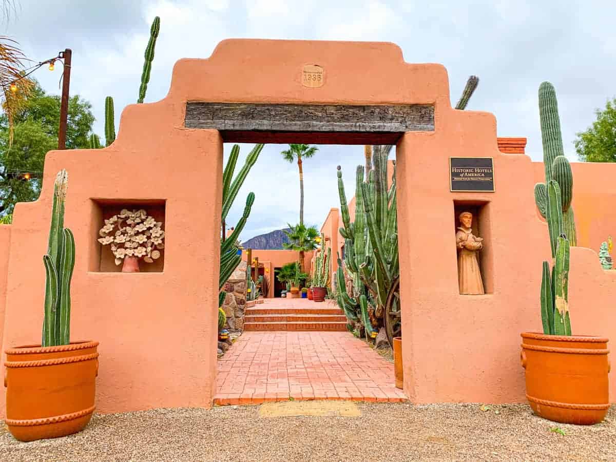 White Stallion Ranch, the Best All-Inclusive Resort in Arizona showing the entrance into a family friendly dude ranch.