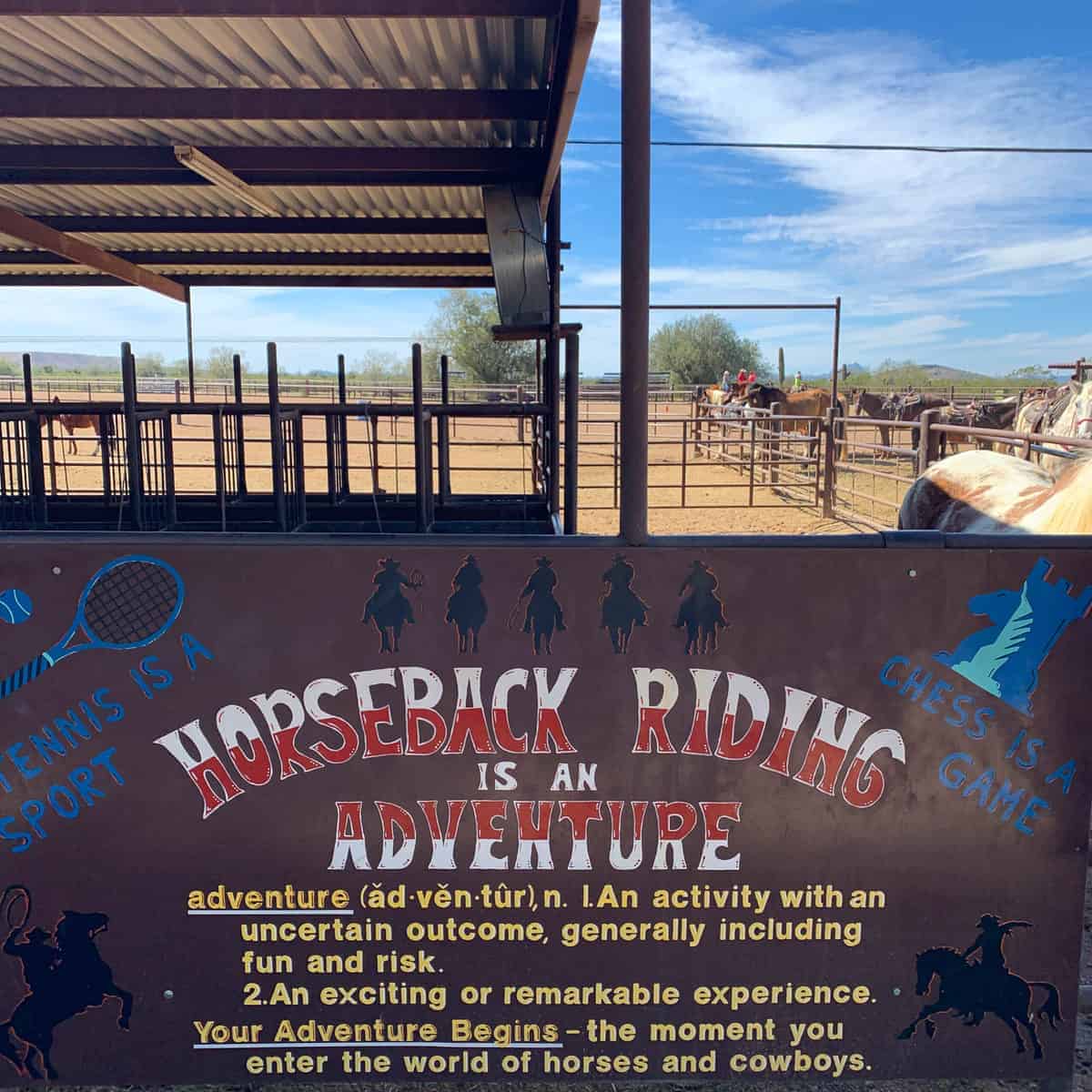 White Stallion Ranch, the Best All-Inclusive Resort in Arizona showing where ranch members are paired up with their horse for the week.