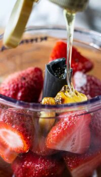 A close up of a dressing before blending