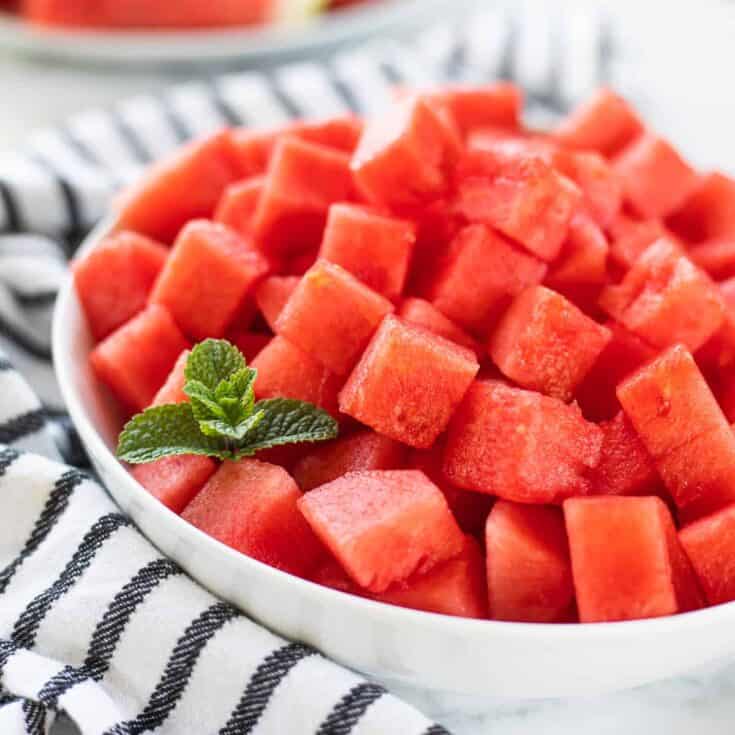A bowl of Watermelon