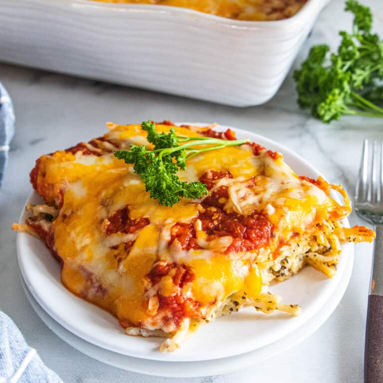 Vegetarian Baked Spaghetti | Baked Spaghetti Recipe with Ricotta