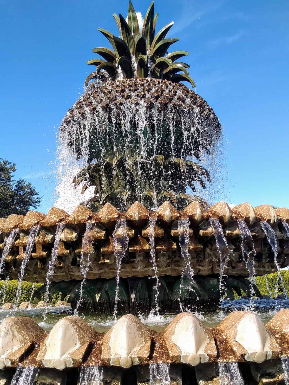 A pineapple fountain in Charleston NC. 