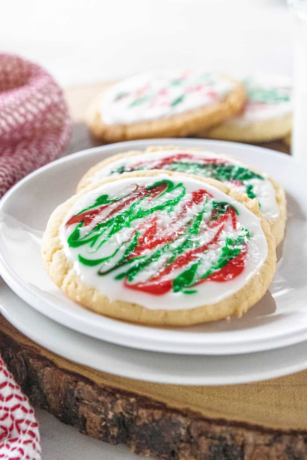 easy christmas cookies on a plate