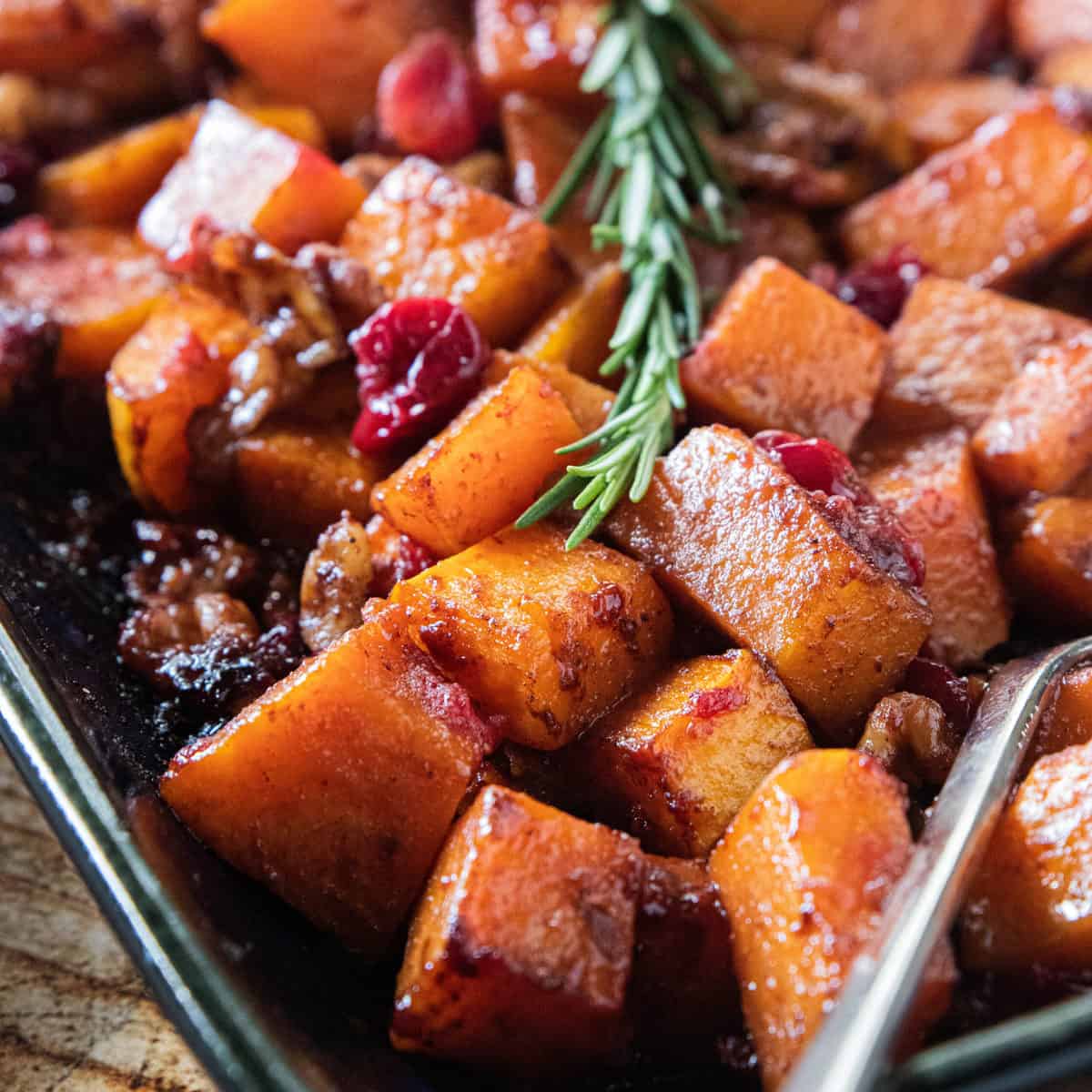 squash with cranberries and walnuts