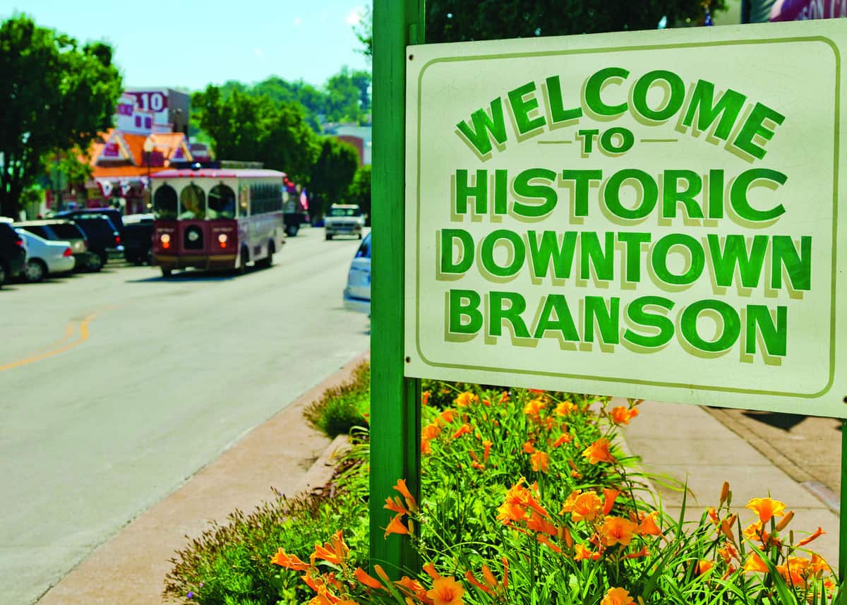 downtown Branson, Missouri sign