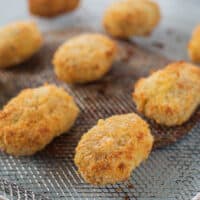 ground turkey nuggets being made