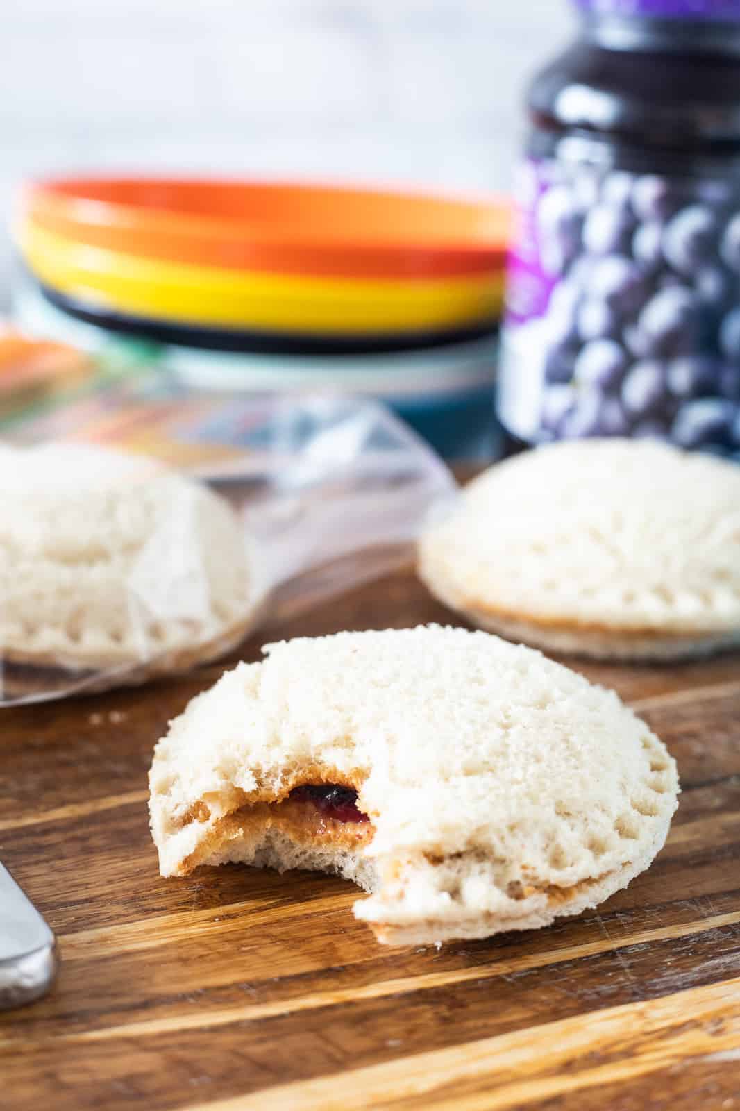 homemade uncrustable on counter