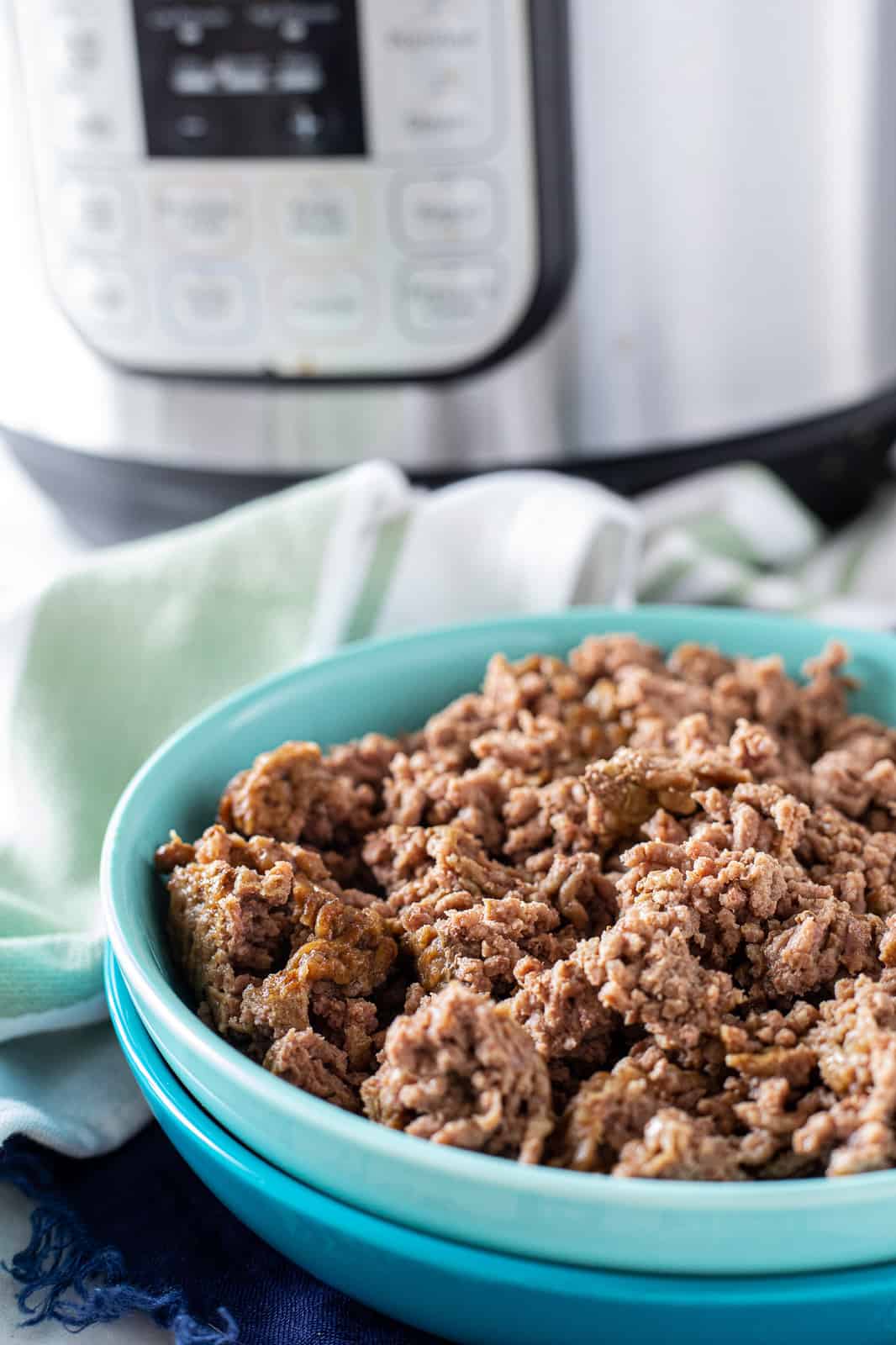 ground beef in a bowl.