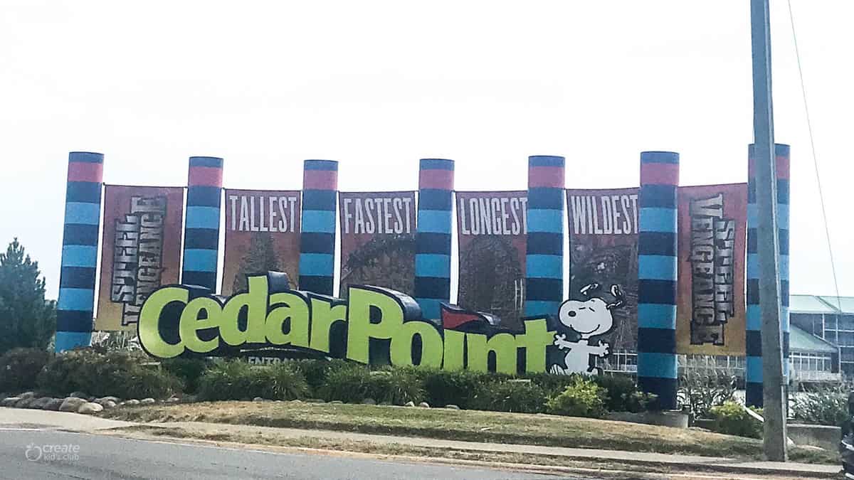 Cedar Point entrance sign