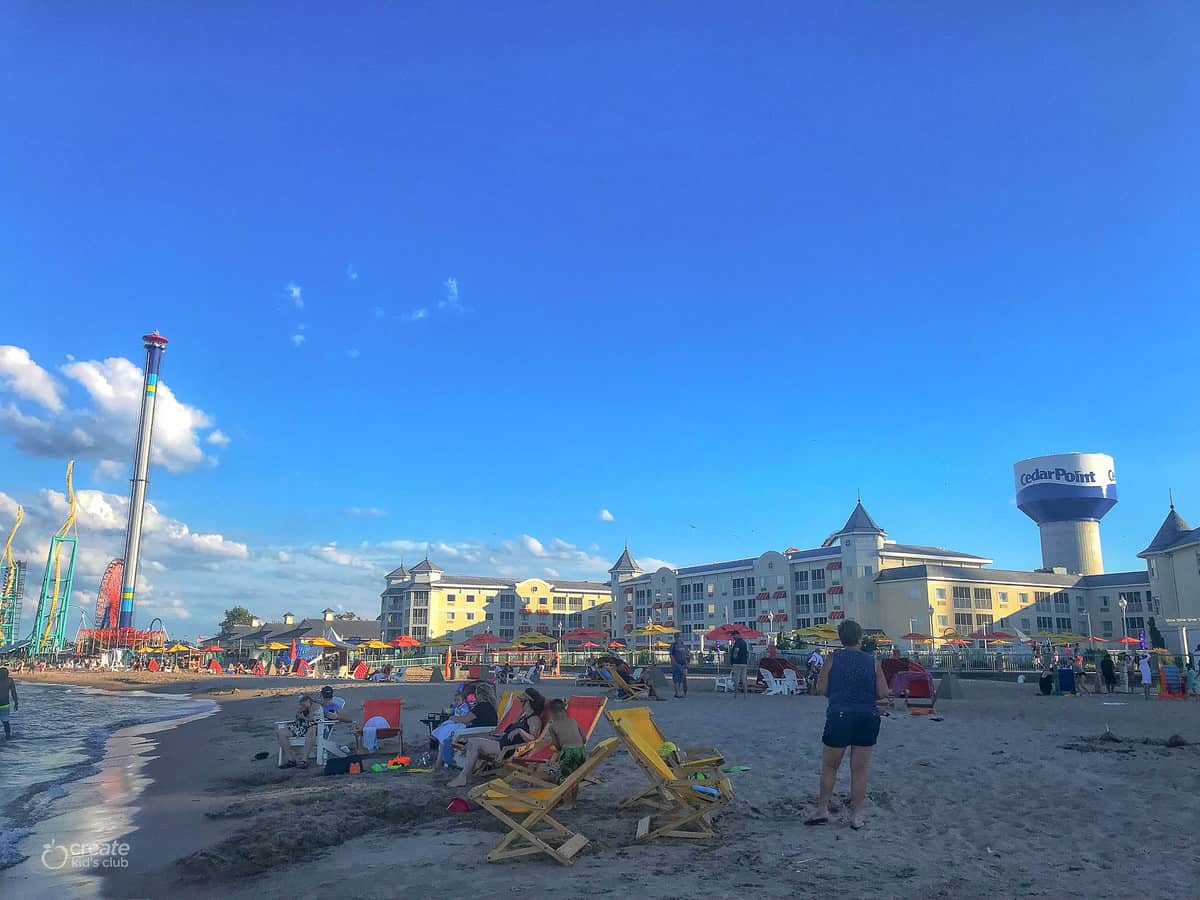 a crowd of people at the beach