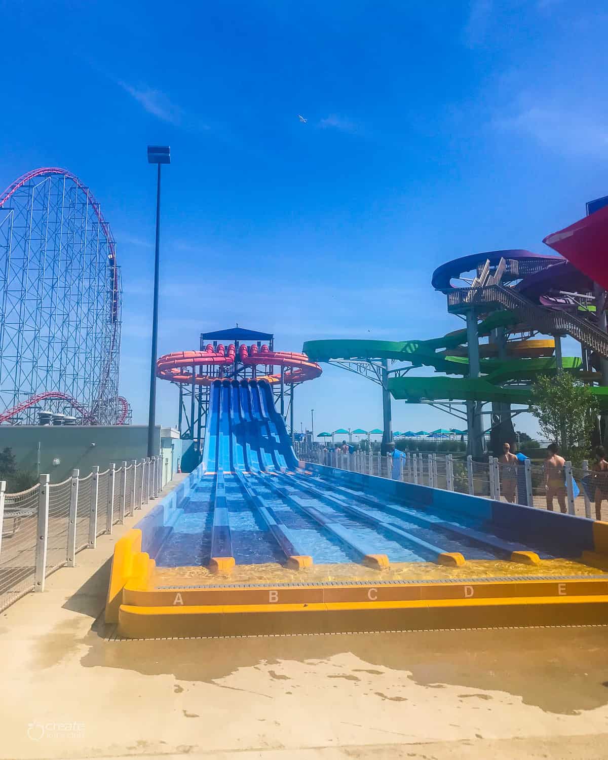 waterslide in a waterpark