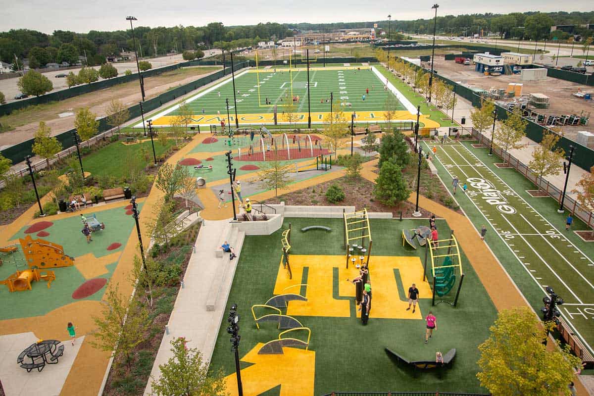 playground in Titletown, WI