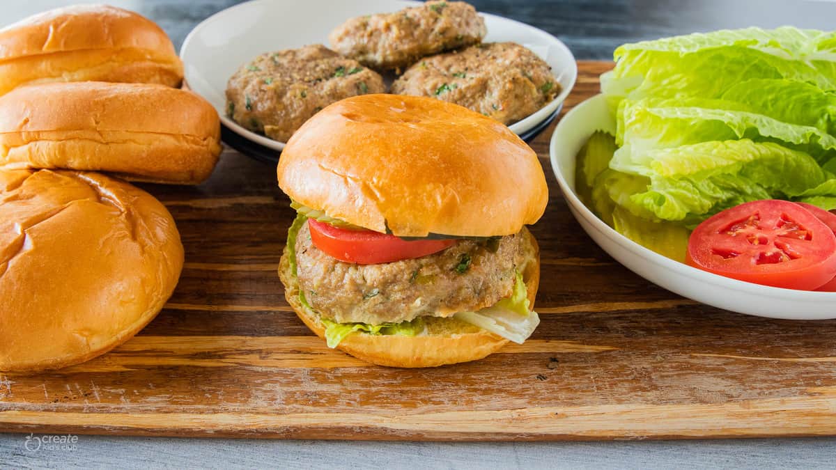 Turkey Burgers in the Oven - Create Kids Club