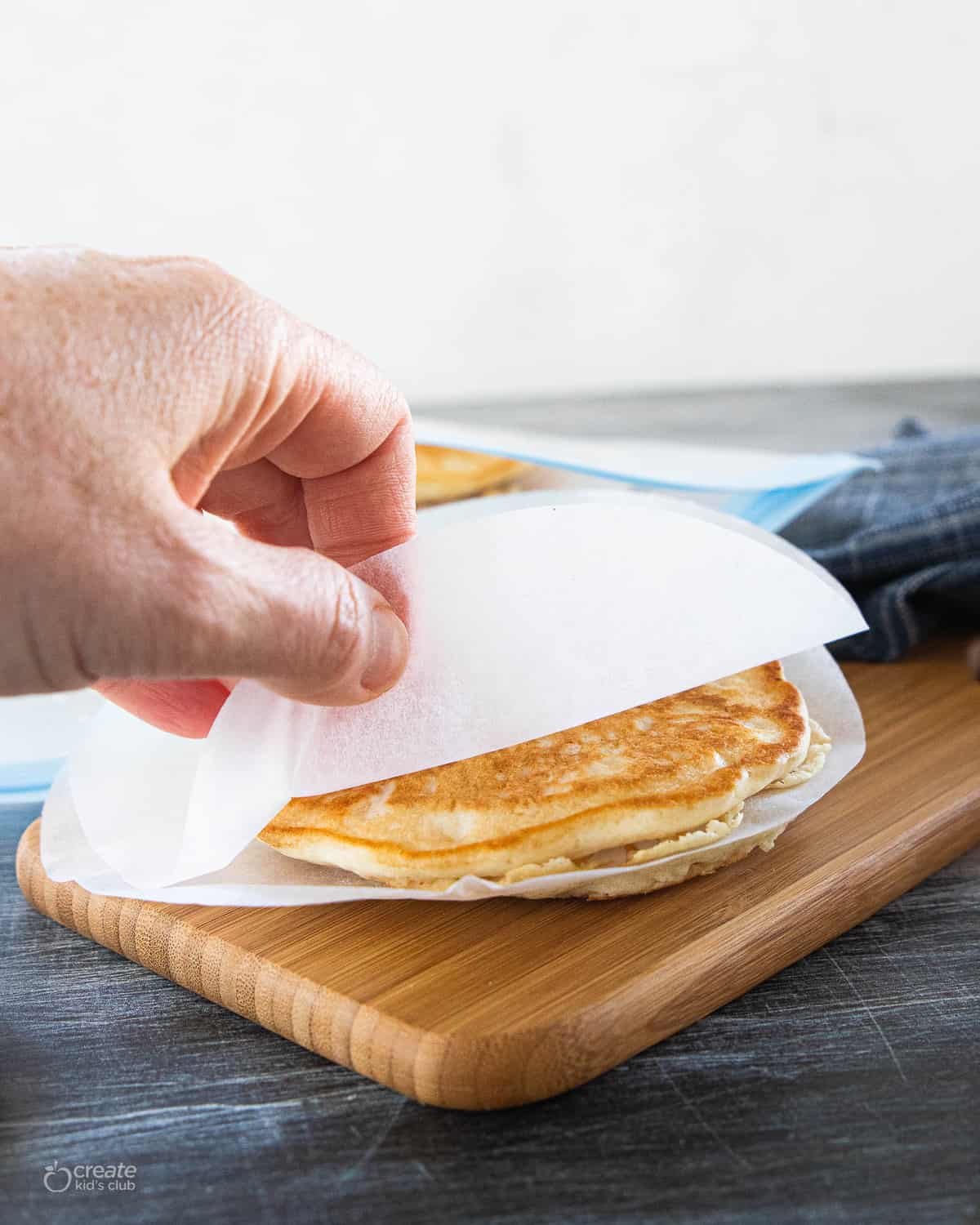 parchment paper between pancakes