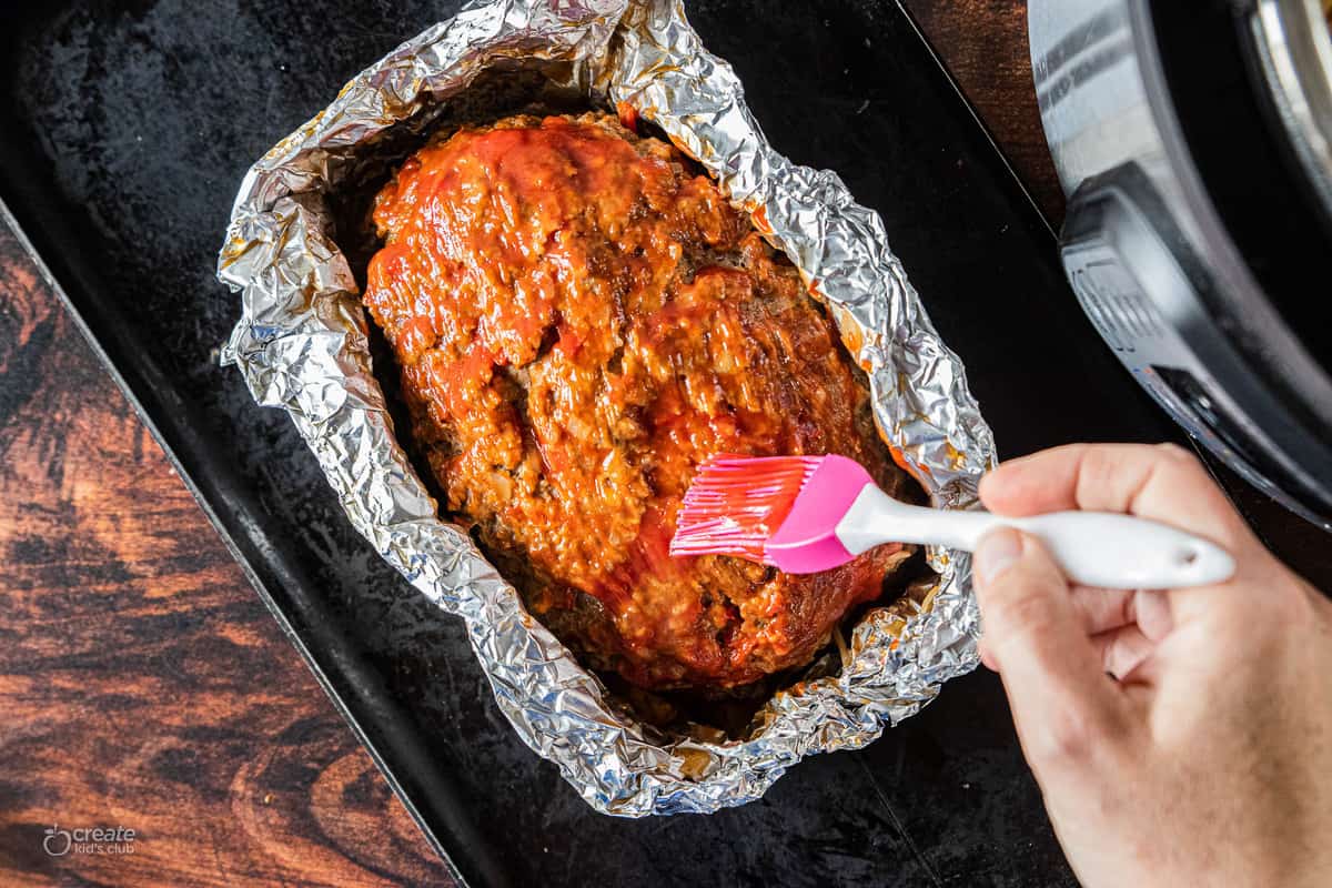sauce spread on top of meatloaf