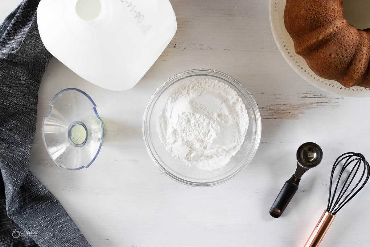 ingredients for powdered sugar icing